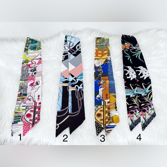 Twill Accessories - Neckerchief Casual Ribbon Skinny Scarf Headband, twill, Sash Belt Handbag Handle